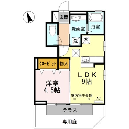 グランヴァリ A棟の物件間取画像